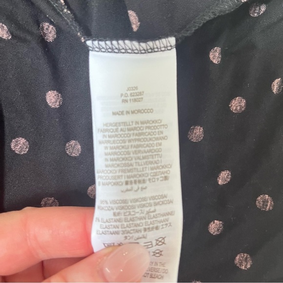 Boden Black and Pink Polka Dot Midi Dress - Picture 6 of 8